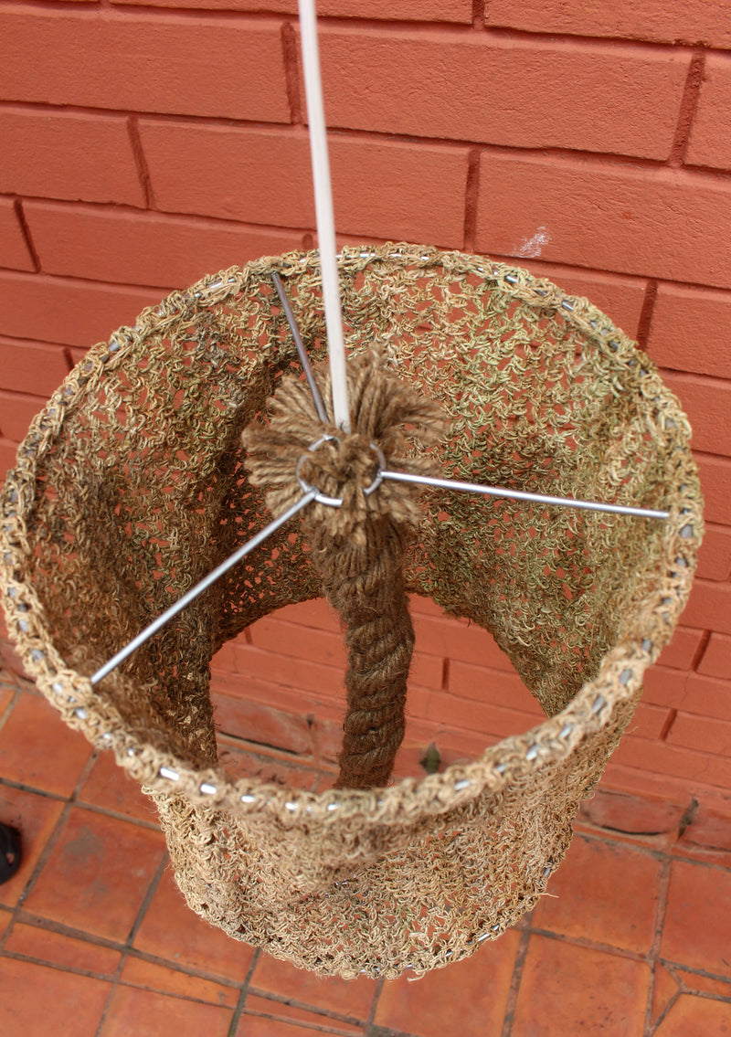 Nettle Lamp Shade with Rope Bulb Holder