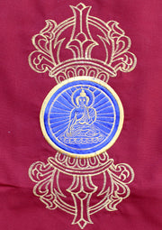 Double Dorjee Buddha Embroidered Tibetan Wall Hanging - nepacrafts