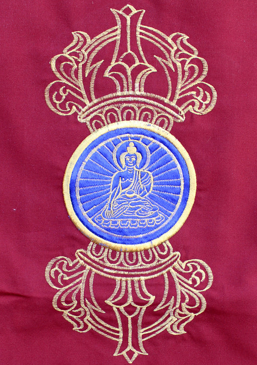 Double Dorjee Buddha Embroidered Tibetan Wall Hanging - nepacrafts