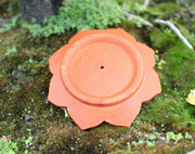 Rose on a Lotus Clay Incense Burner-Stunning Pottery Art - nepacrafts