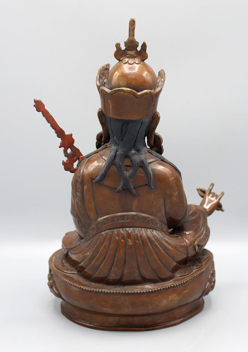 Copper Oxidized Guru Padmasambhava Statue