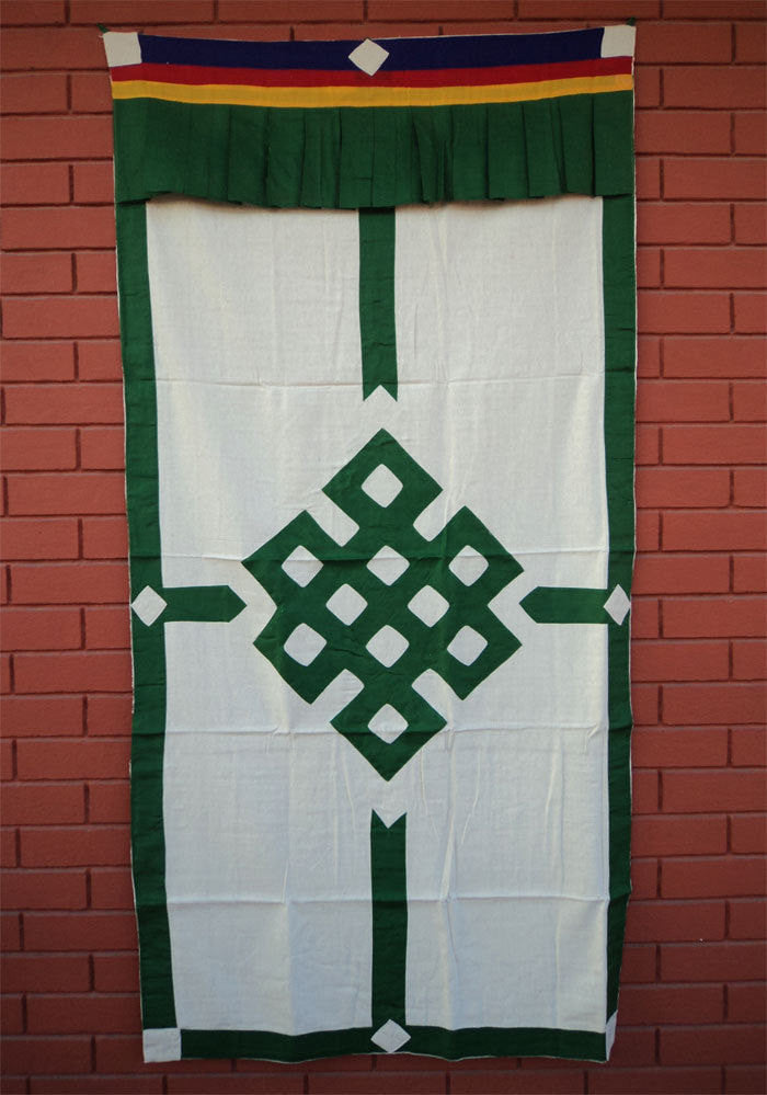 Endless Knot Tibetan Thick Cotton Door Curtain - nepacrafts