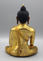 Shakyamuni Buddha Fully Gold Plated Statue - nepacrafts