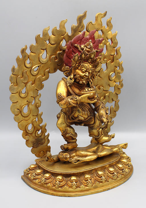Warthful Deity Kubera Gold Plated Statue - nepacrafts