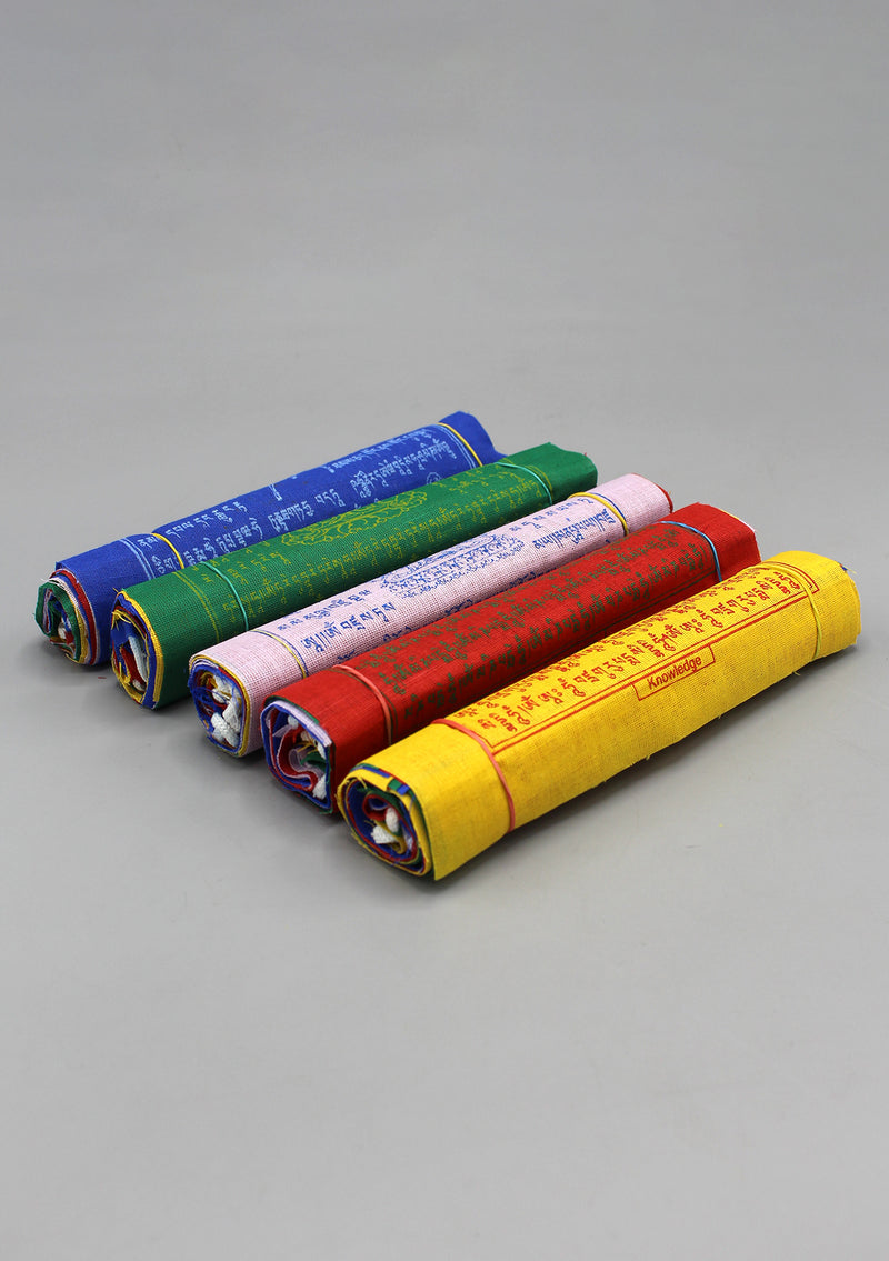 High Quality Cotton Tibetan Prayer Flags, Peace & Compassion  Set