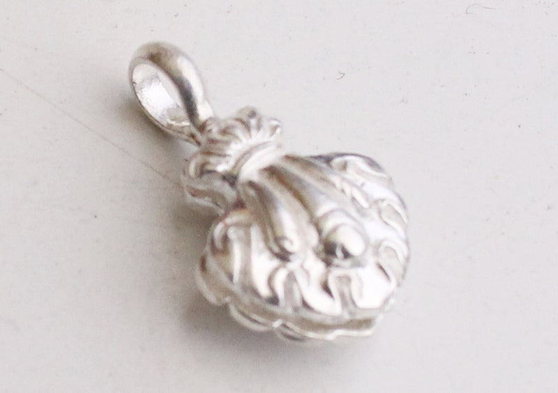 Fire Carved Buddhist Prayer Mala Bhum Counter Clip 925 Silver Sterling - nepacrafts