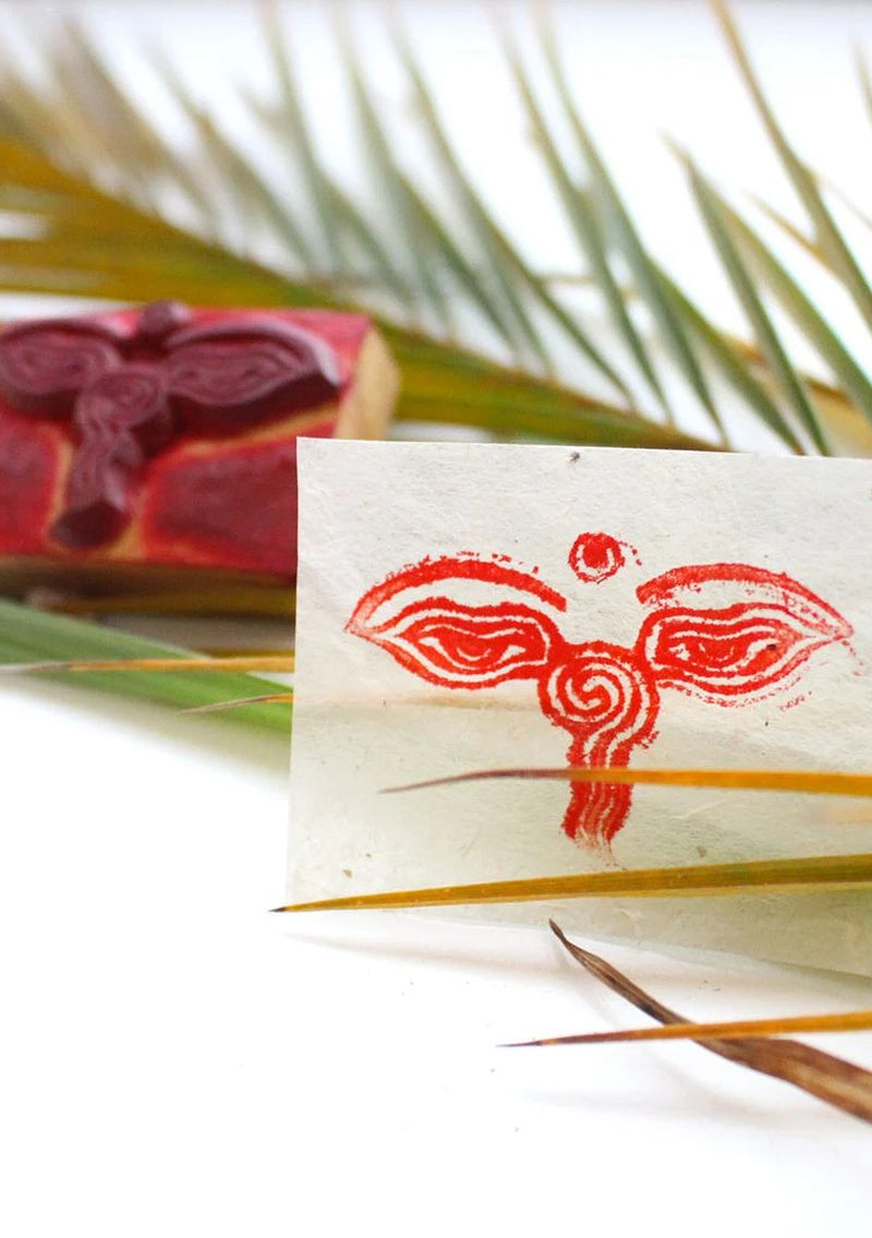 Buddha Eyes Wooden Stamp