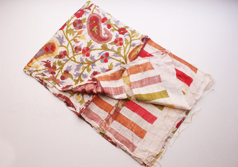 Flower Printed Multicolor Summer Silk Scarves - nepacrafts