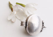 Oval Shape Tibetan Silver Sterling Filigree Pendant with Coral Inlay - nepacrafts