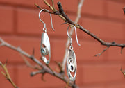 Classic Aqua Marine inlaid Silver Sterling Drop Earrings - nepacrafts