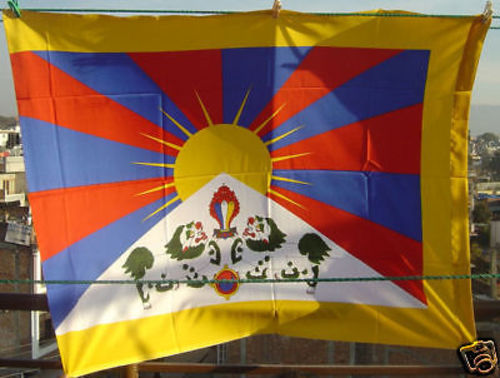 Silk Tibet Flag Printed on Both Sides - nepacrafts