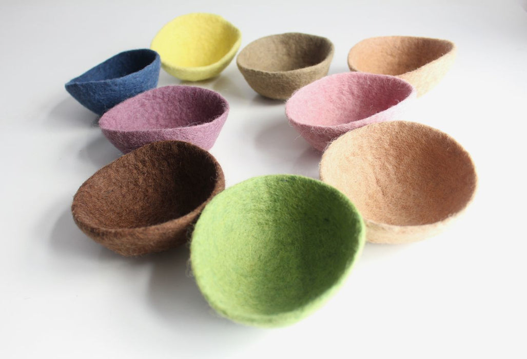 Small Felt Wool Bowls - nepacrafts