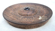 Handcarved Flat Lotus Wooden Incense Burner - nepacrafts