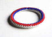 French Flag Roll On Bracelet - nepacrafts