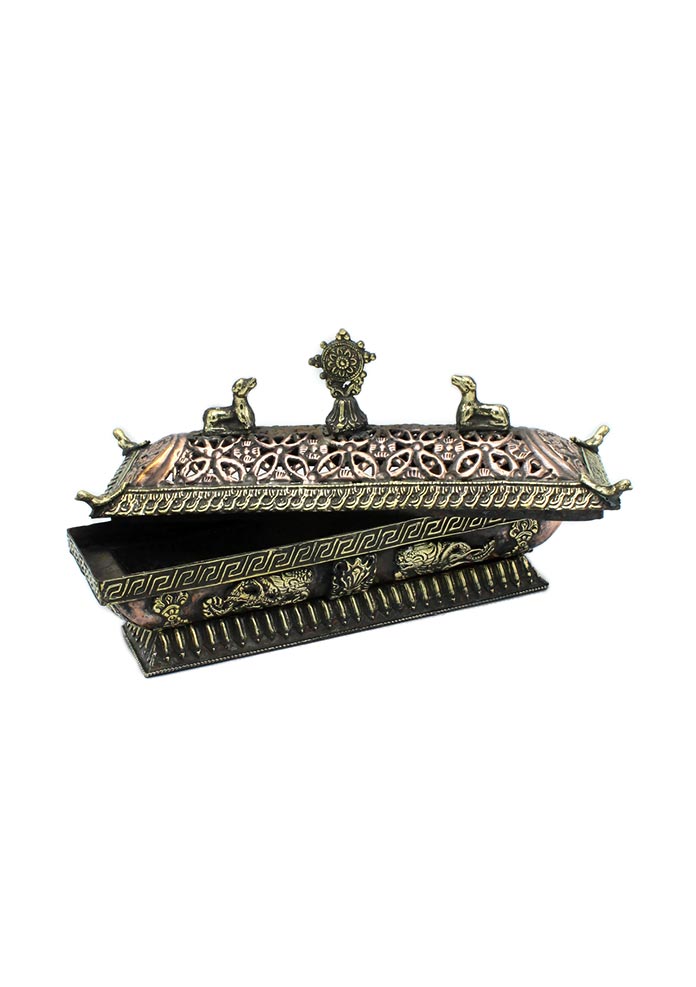8 Auspicious Symbol Copper Potala Incense Burner
