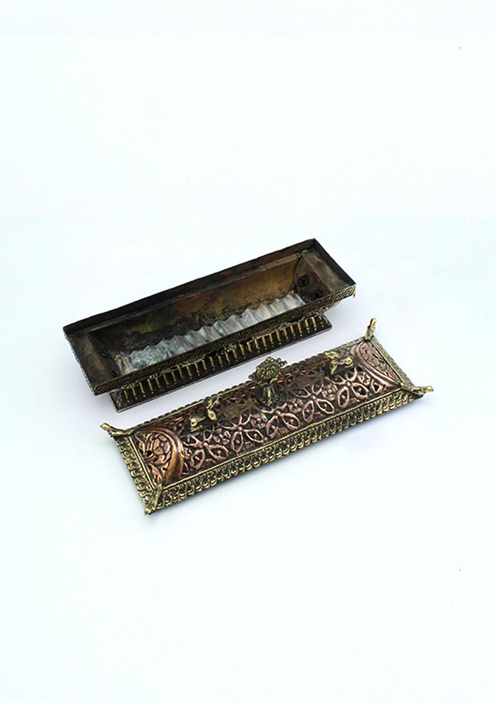 8 Auspicious Symbol Copper Potala Incense Burner