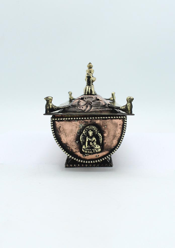 Tibetan Eight Auspicious Symbols Potala Copper Incense burner
