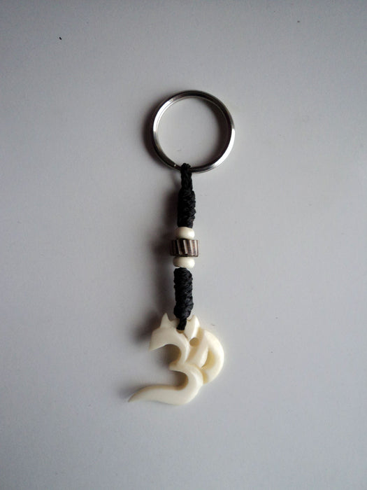 Mantra Om Bone Keychain - nepacrafts