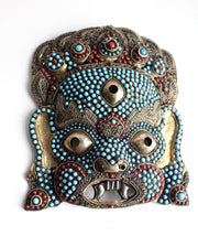 HandCrafted Brass Mahakala Mask Wall Hanging - nepacrafts