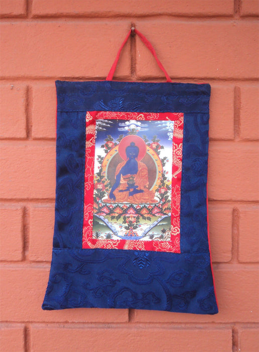 Medicine Buddha Polyester Wall Hanging - nepacrafts