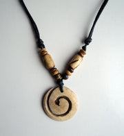 Spiral Design Bone Necklace - nepacrafts