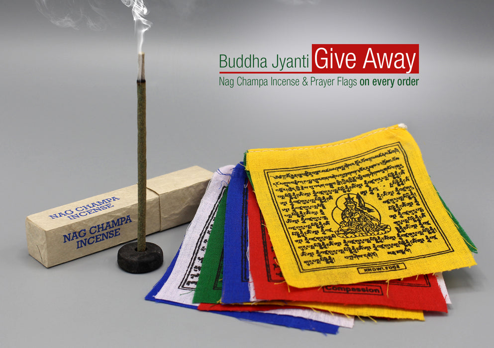 Buddha Jayanti Giveaway Nagchampa Incense and Prayer Flag - nepacrafts