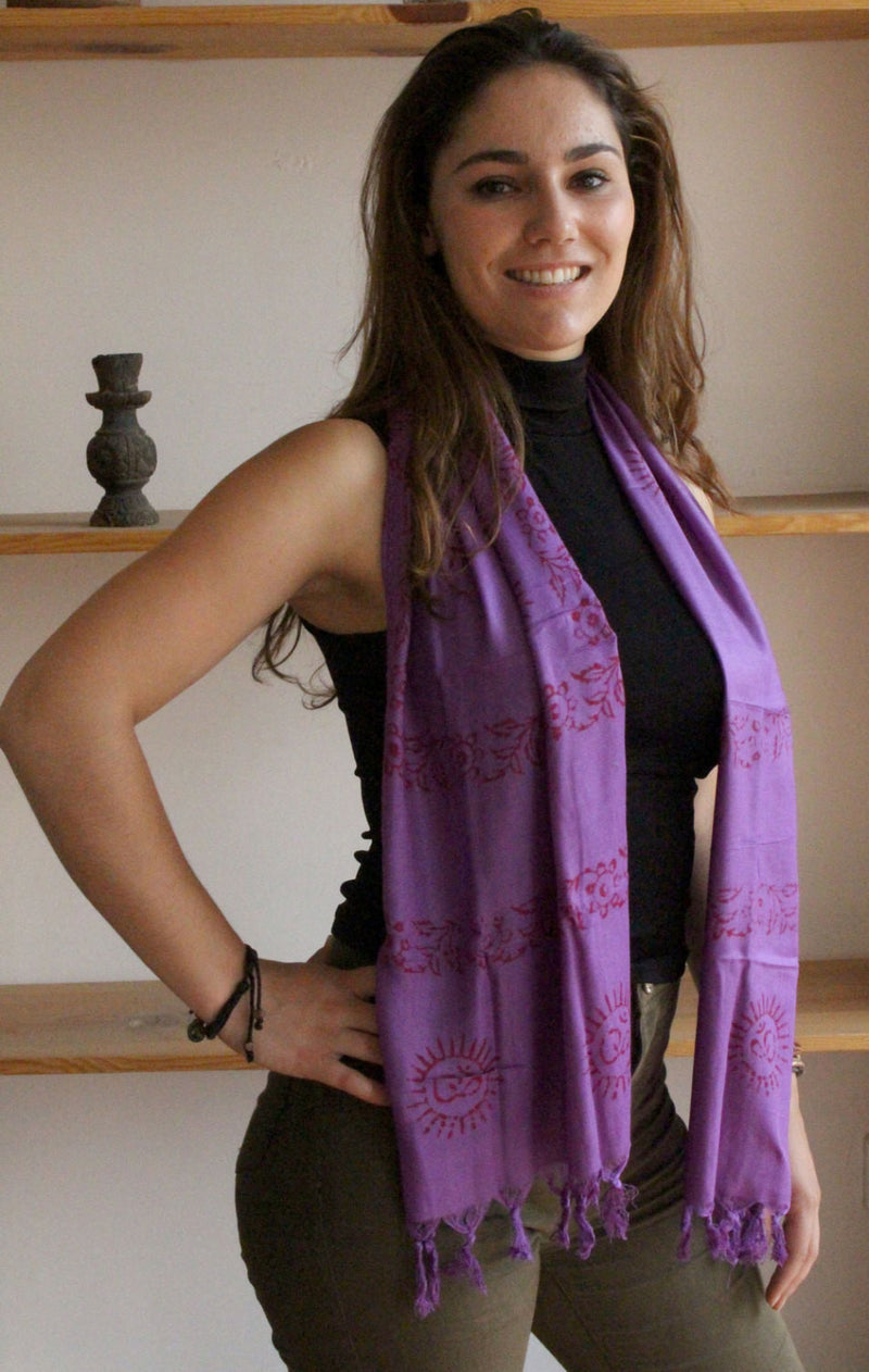 Mini Om Prayer Scarf - nepacrafts
