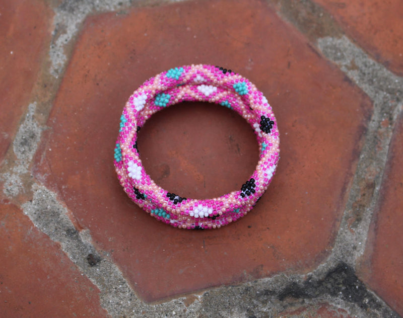 Bright Pink Roll On Bracelet Nepal - nepacrafts