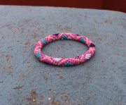 Bright Pink Roll On Bracelet Nepal - nepacrafts