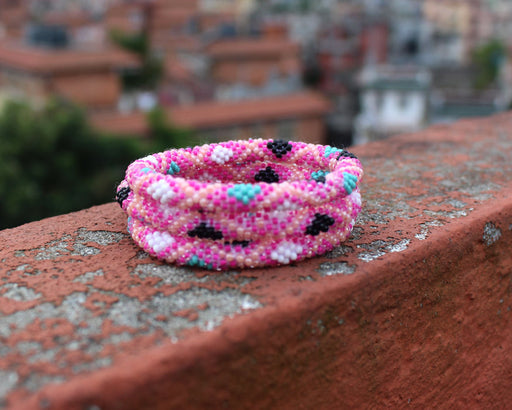 Bright Pink Roll On Bracelet Nepal - nepacrafts