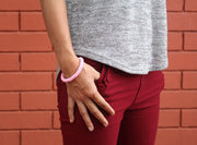 Pink Crocheted Roll On Bracelet - nepacrafts