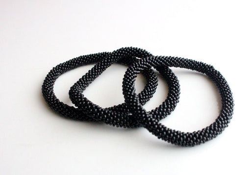 Black Roll On Bracelet - nepacrafts