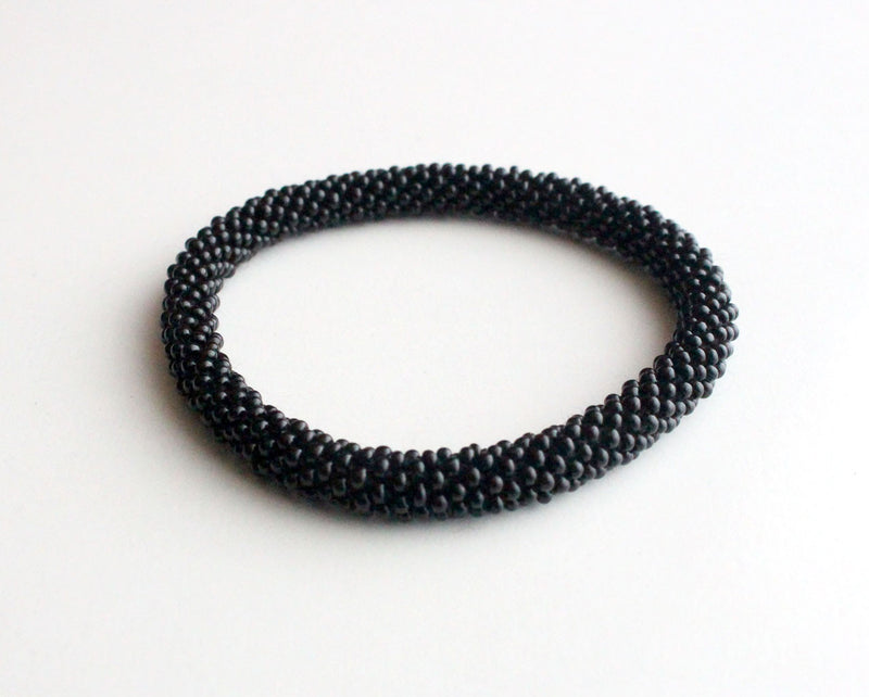 Black Roll On Bracelet - nepacrafts