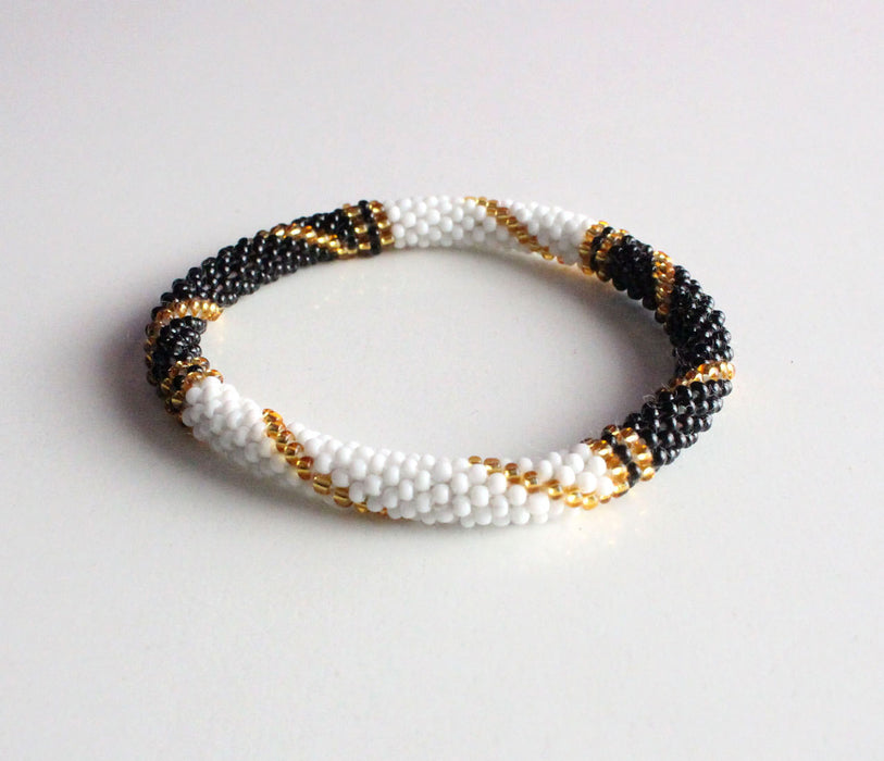 Gold Line B&W Roll On Bracelet - nepacrafts