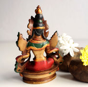 Beautiful Resin Statue of Green Tara 5" high - nepacrafts