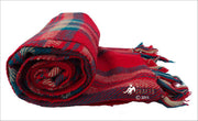 Check Yak Shawl Red - nepacrafts