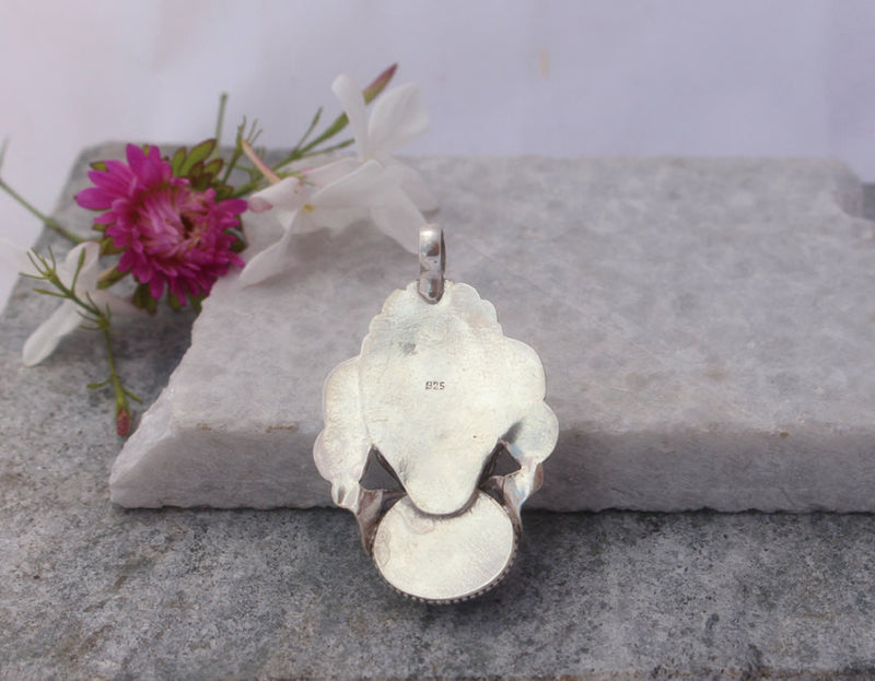 Dragon Head Lapis Lazuli Silver Sterling Pendant - nepacrafts