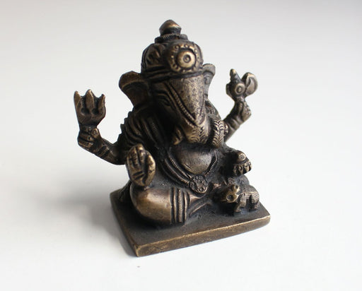 Ganesha Brass Statue 2.5 Inch - nepacrafts