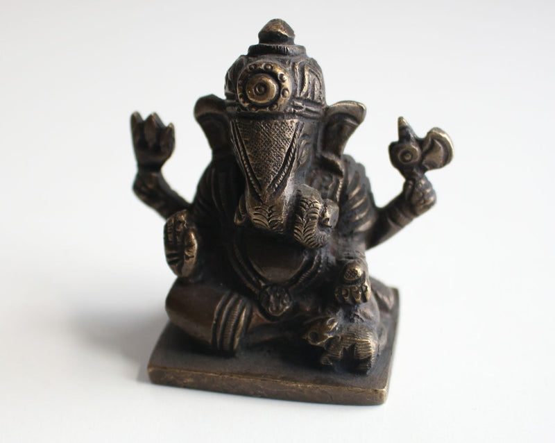 Ganesha Brass Statue 2.5 Inch - nepacrafts