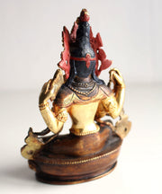 Gold Plated Saraswati Statue - nepacrafts
