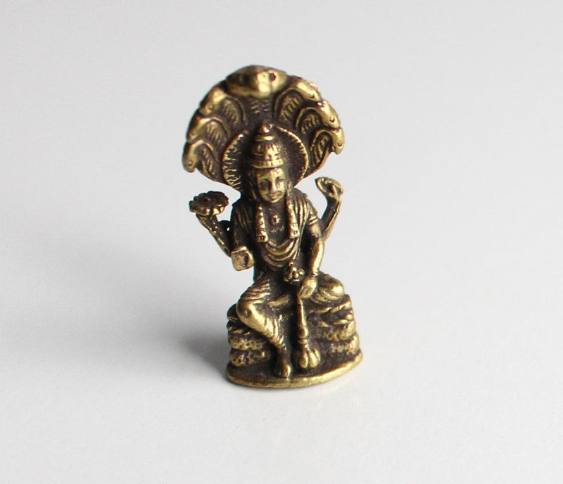 Lord Vishnu Mini Brass Statue - nepacrafts