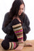 Handknitted Woolen Sherpa Legwarmer Brown Multicolor