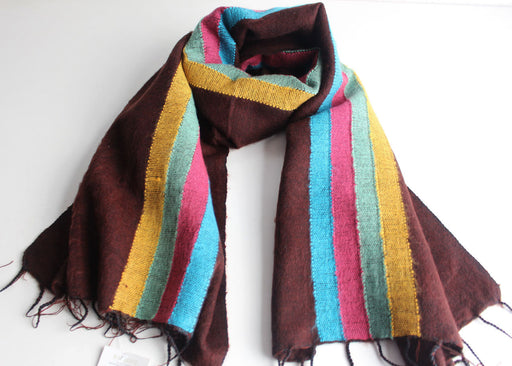 Stripe Yak Wool Shawl - nepacrafts