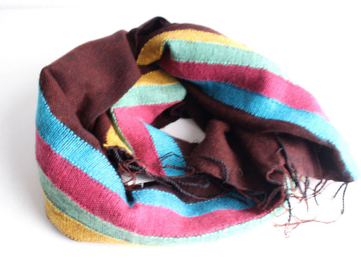 Stripe Yak Wool Shawl - nepacrafts