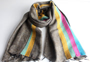 Stripe Yak Wool Shawl - nepacrafts