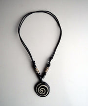 Spiral Design Bone Necklace - nepacrafts