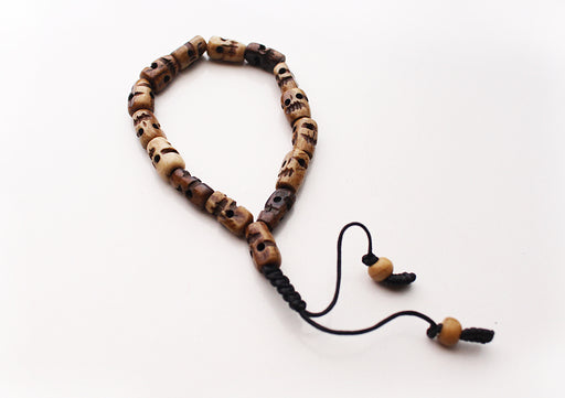 Light Brown Bone Skull Head Adjustable Wrist Bracelet - nepacrafts