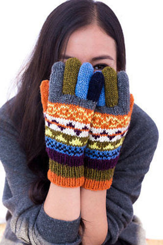 Handknitted Full Finger Woolen Gloves