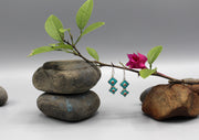 Floral Dangle Sterling Silver Earrings - nepacrafts