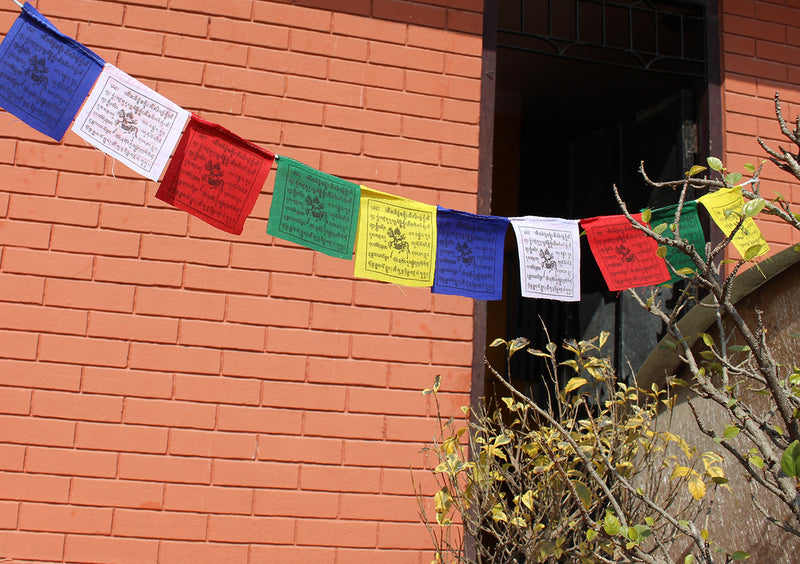 Mini Polyester Windhorse Prayer Flags, Tibet Flags